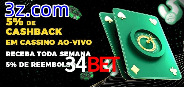 Promoções do cassino ao Vivo 34Bet